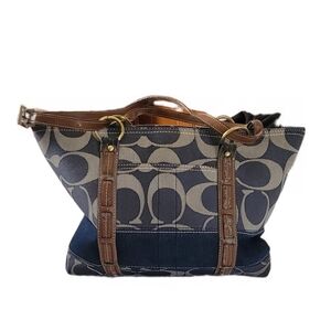 Coach Blue and Brown Women's Bag
